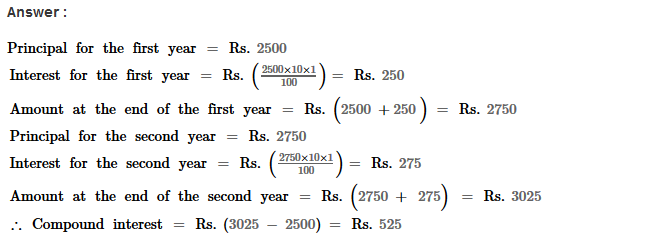 Compound Interest RS Aggarwal Class 8 Maths Solutions Ex 11A 3.1