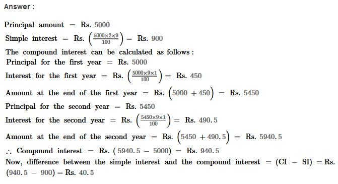 Compound Interest RS Aggarwal Class 8 Maths Solutions Ex 11A 5.1