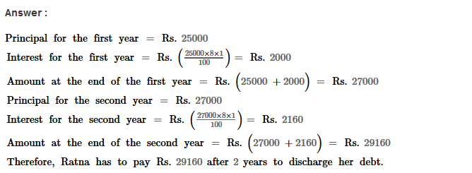 Compound Interest RS Aggarwal Class 8 Maths Solutions Ex 11A 6.1