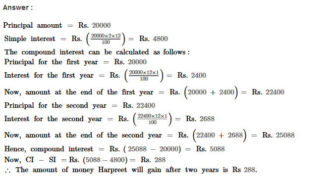 Compound Interest RS Aggarwal Class 8 Maths Solutions Ex 11A 7.1