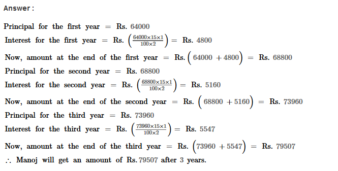 Compound Interest RS Aggarwal Class 8 Maths Solutions Ex 11A 8.1