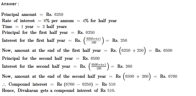 Compound Interest RS Aggarwal Class 8 Maths Solutions Ex 11A 9.1