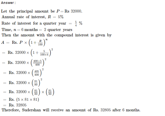 Compound Interest RS Aggarwal Class 8 Maths Solutions Ex 11C 10.1