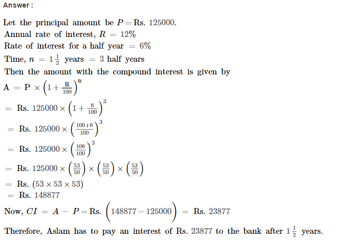 Compound Interest RS Aggarwal Class 8 Maths Solutions Ex 11C 7.1