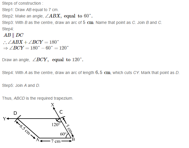 Construction of Quadrilaterals RS Aggarwal Class 8 Maths Solutions Ex 17B 18.1
