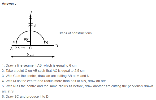 Constructions RS Aggarwal Class 6 Maths Solutions Exercise 14A 10.1