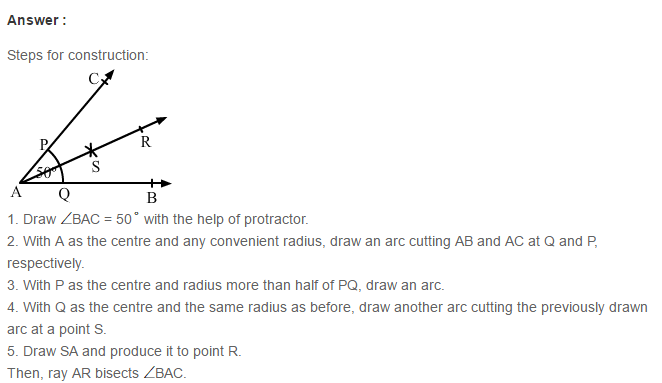 Constructions RS Aggarwal Class 6 Maths Solutions Exercise 14A 4.1