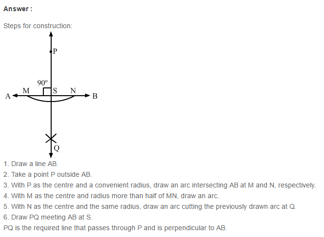 Constructions RS Aggarwal Class 6 Maths Solutions Exercise 14A 7.1