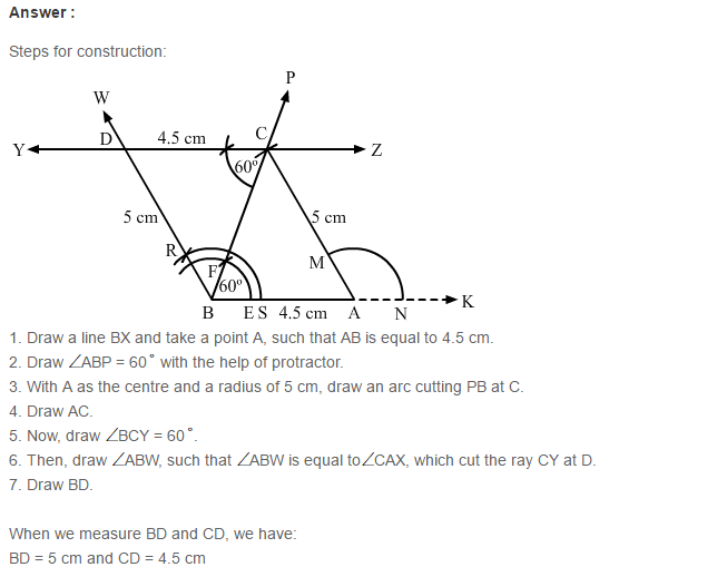 Constructions RS Aggarwal Class 6 Maths Solutions Exercise 14A 9.1
