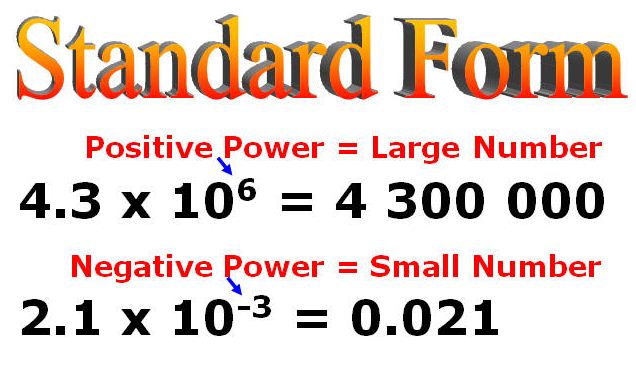 Converting Scientific Notation To Standard Form