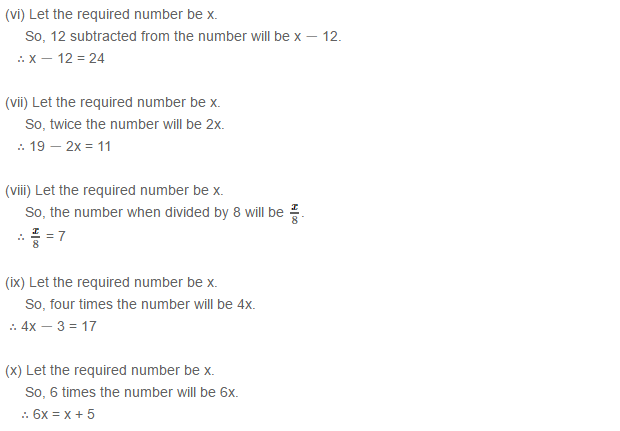 Linear Equation In One Variable RS Aggarwal Class 6 Maths Solutions Ex 9A 1.8