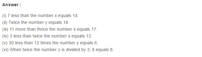 Linear Equation In One Variable RS Aggarwal Class 6 Maths Solutions Ex 9A 1.9