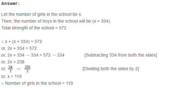 Linear Equation In One Variable RS Aggarwal Class 6 Maths Solutions Ex 9C 1.26