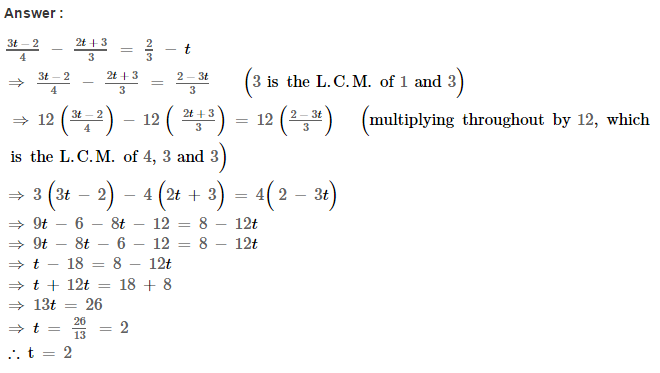 Linear Equations RS Aggarwal Class 8 Maths Solutions Ex 8A 11.1