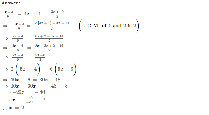 Linear Equations RS Aggarwal Class 8 Maths Solutions Ex 8A 13.1