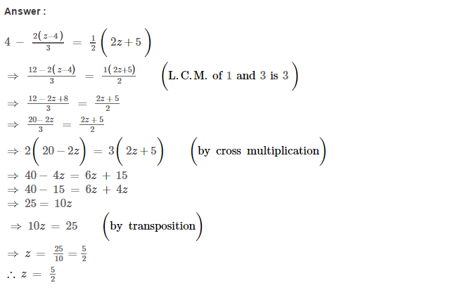 Linear Equations RS Aggarwal Class 8 Maths Solutions Ex 8A 15.1