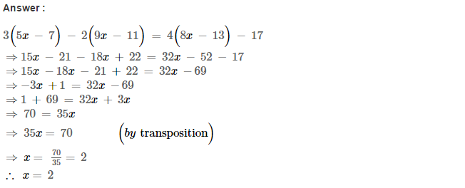 Linear Equations RS Aggarwal Class 8 Maths Solutions Ex 8A 9.1