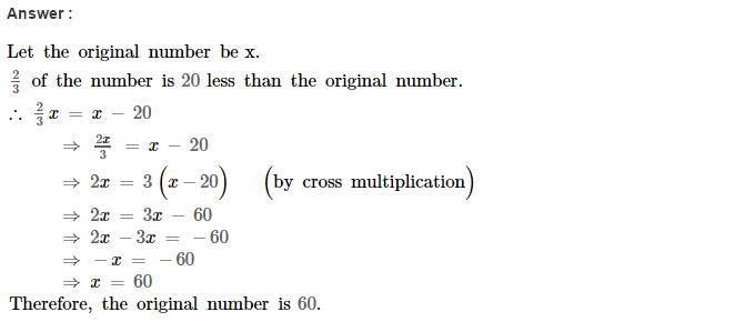 Linear Equations RS Aggarwal Class 8 Maths Solutions Ex 8B 6.1