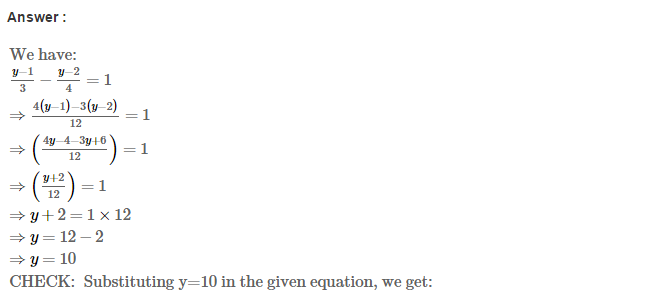 Linear Equations in One Variable RS Aggarwal Class 7 Solutions 25.1