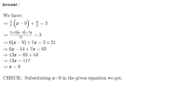 Linear Equations in One Variable RS Aggarwal Class 7 Solutions 29.1