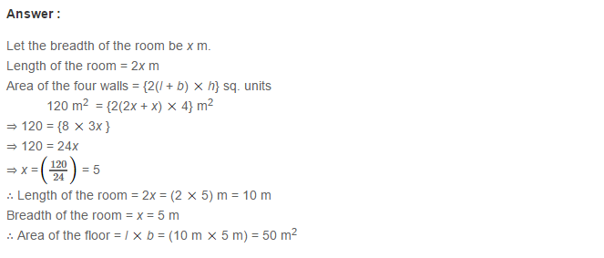 Mensuration RS Aggarwal Class 7 Maths Solutions Exercise 20A 20.1