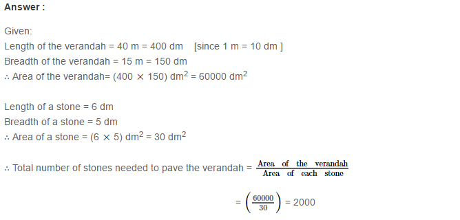 Mensuration RS Aggarwal Class 7 Maths Solutions Exercise 20A 6.1