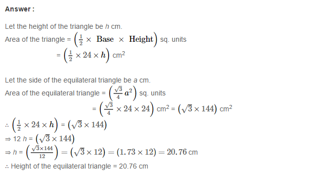 Mensuration RS Aggarwal Class 7 Maths Solutions Exercise 20D 13.1