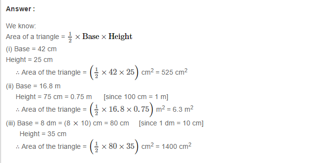 Mensuration RS Aggarwal Class 7 Maths Solutions Exercise 20D 2.1