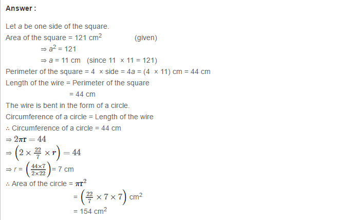 Mensuration RS Aggarwal Class 7 Maths Solutions Exercise 20F 11.1