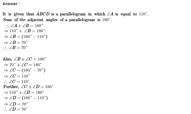 Parallelograms RS Aggarwal Class 8 Maths Solutions Exercise 16A 2.1