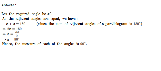 Parallelograms RS Aggarwal Class 8 Maths Solutions Exercise 16A 3.1