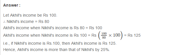 Percentage RS Aggarwal Class 7 Maths Solutions Exercise 10B 27.1