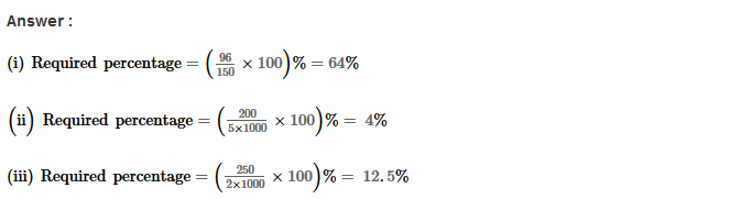 Percentage RS Aggarwal Class 8 Maths Solutions Ex 9A 12.1