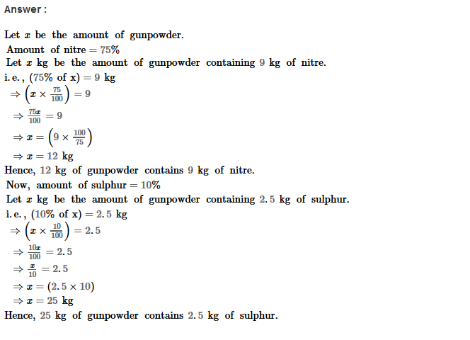 Percentage RS Aggarwal Class 8 Maths Solutions Ex 9A 25.1