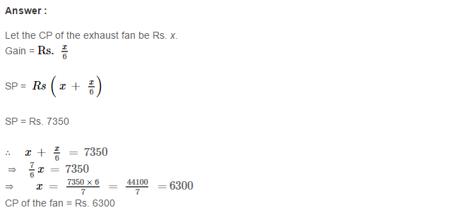 Profit and Loss RS Aggarwal Class 7 Maths Solutions Exercise 11A 18.1