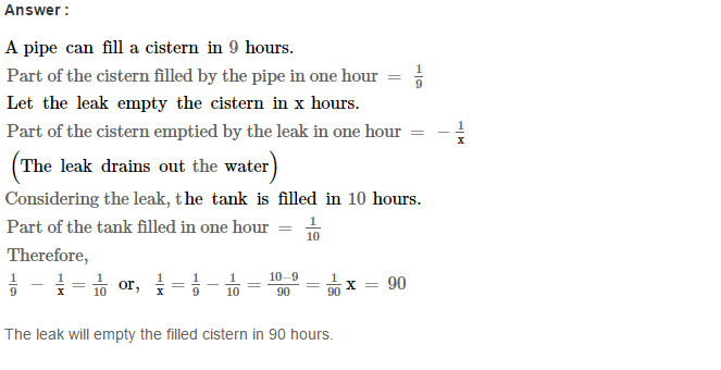 Time and Work RS Aggarwal Class 8 Maths Solutions Ex 13A 19.1