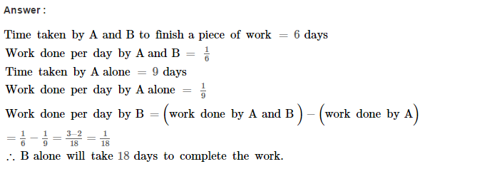 Time and Work RS Aggarwal Class 8 Maths Solutions Ex 13A 4.1