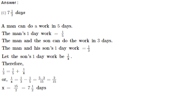 Time and Work RS Aggarwal Class 8 Maths Solutions Ex 13B 3.1