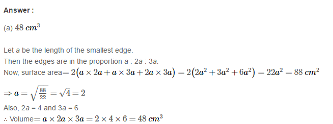 Volume and Surface Area of Solids RS Aggarwal Class 8 Solutions Ex 20C 7.1