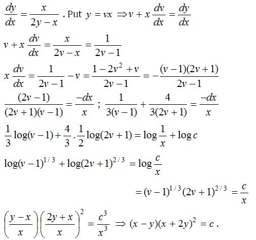 Homogeneous Differential Equations 19