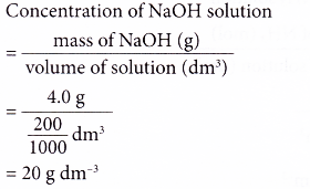 How to calculate concentration of acids and alkalis 3