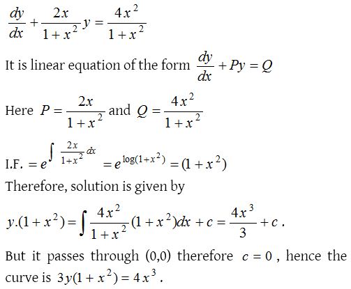 Solution Of First Order Linear Differential Equations Cbse Library