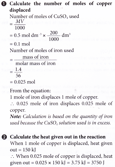 What is heat of displacement 10
