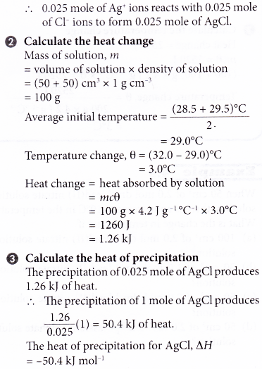 What is heat of precipitation 6