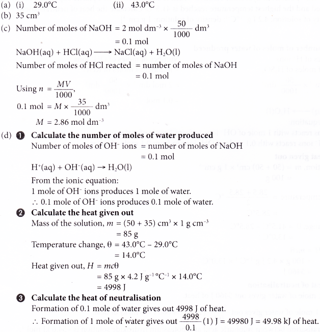 What is the enthalpy of neutralization 24