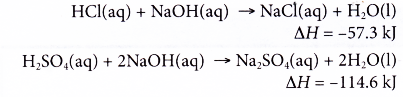 What is the enthalpy of neutralization 6