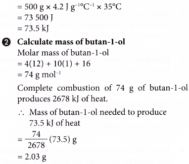 What is the heat of combustion 11