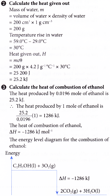 What is the heat of combustion 13