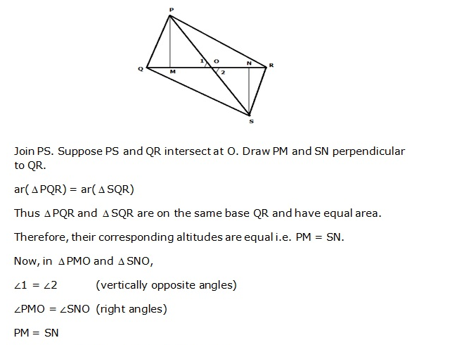 Frank ICSE Solutions for Class 9 Maths Areas Theorems on Parallelograms Ex 21.1 22