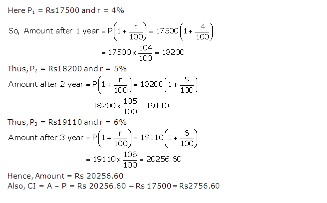 Frank ICSE Solutions for Class 9 Maths Compound Interest Ex 3.1 13